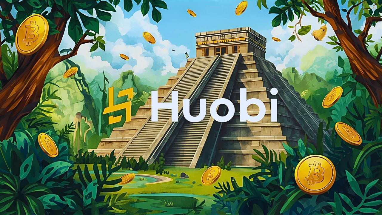 Illustration of Huobi platform for crypto investments