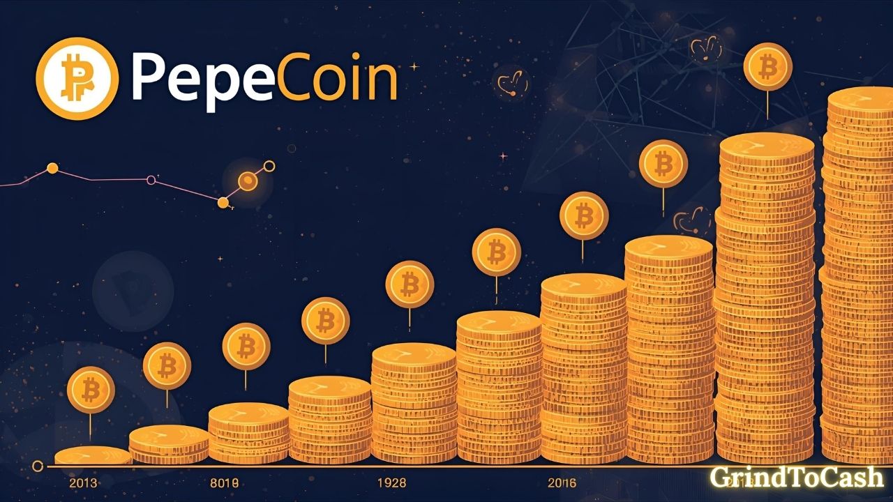Illustration of Pepe coin launch history showing the meme’s rise and early trading community