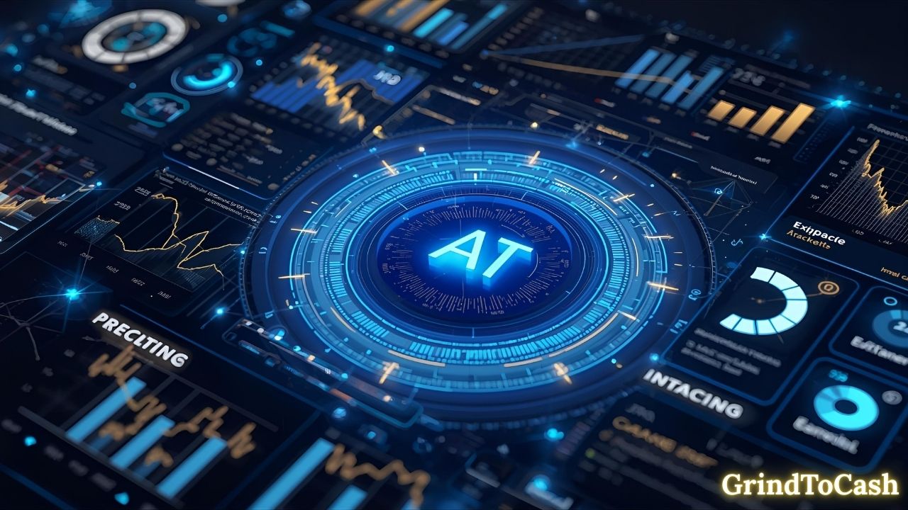 Dashboard visualization showing charts and graphs powered by AI analytics tools for business insights.
