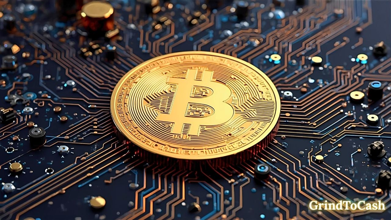 Golden Bitcoin coin symbolizing scarcity, decentralization, and global recognition