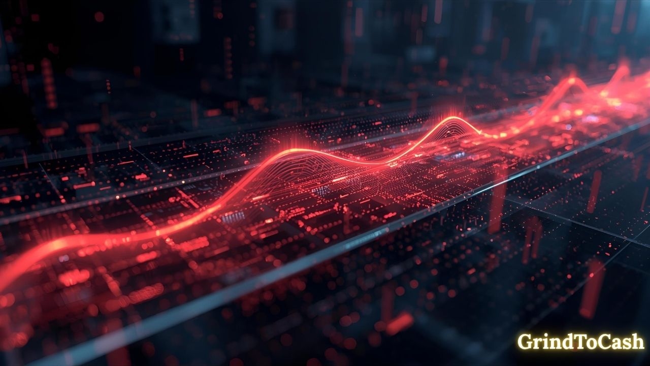 A high-speed data stream flowing through blockchain layers, visualizing the power of Layer 2 solutions improving scalability and efficiency.
