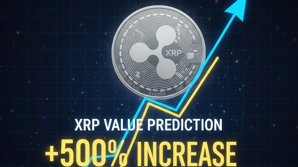 Digital image of XRP coin rising on a graph, representing the predicted increase in XRP value after Evernorth’s billion-dollar funding announcement.