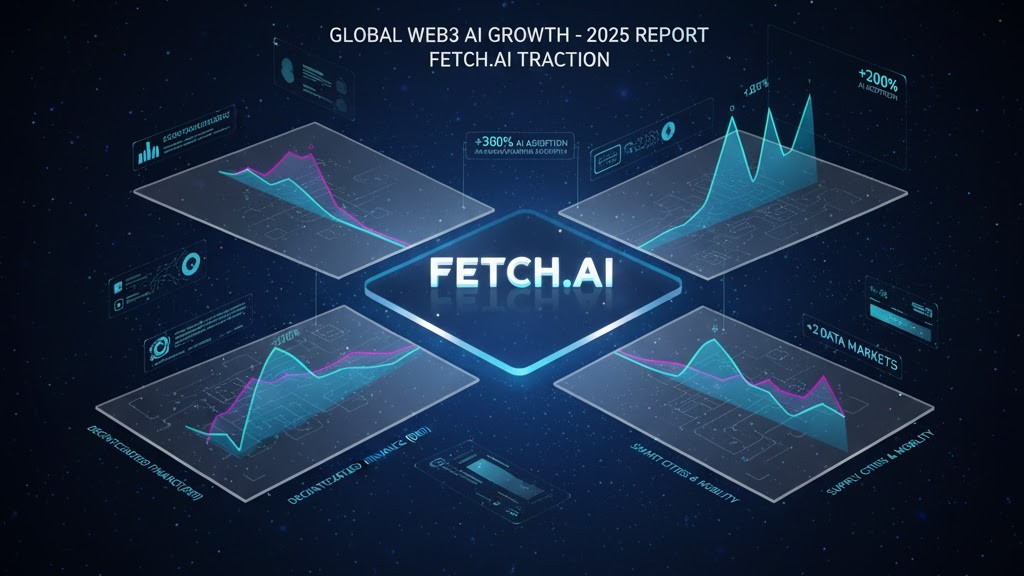 Chart highlighting Fetch.ai growth trends and AI adoption across Web3 industries in 2025