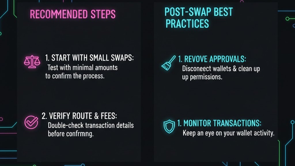 Safety checklist for using Chainflip with small test swaps and approval cleanup