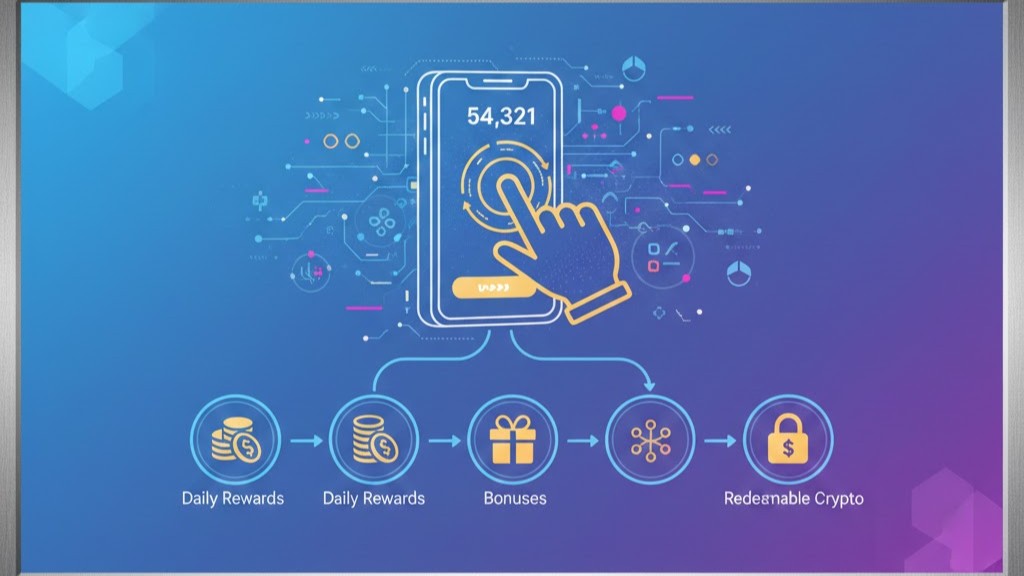 Telegram tap-to-earn overview showing points and reward flow